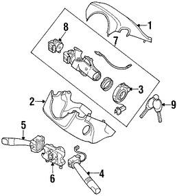 Foto de Conjunto Cilindro de Encendido Original para Land Rover Freelander 2002 2003 Marca LAND ROVER Nmero de Parte QRF101280H