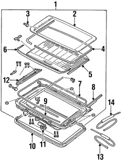 Foto de Motor del Techo Corredizo Original para Land Rover Freelander 2002 2003 2004 2005 Marca LAND ROVER Nmero de Parte EGQ100190