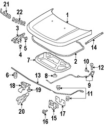 Foto de Cable Abre Capo Original para Land Rover LR3 Land Rover Range Rover Sport Marca LAND ROVER Nmero de Parte FSE000091