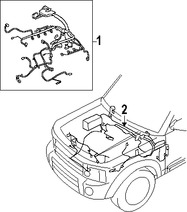 Foto de Arns de Cables del Motor Original para Land Rover LR3 2007 2008 Marca LAND ROVER Nmero de Parte YMB506340