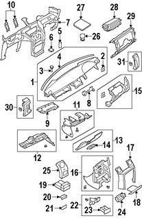 Foto de Cubierta de la Columna de Direccion Original para Land Rover LR3 Land Rover Range Rover Sport Marca LAND ROVER Nmero de Parte FAI500050PVJ