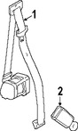 Foto de Receptaculo del Cinturon de Seguridad Original para Land Rover LR3 Land Rover Marca LAND ROVER Nmero de Parte LR009315