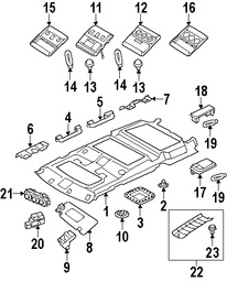 Foto de Luz de techo Original para Land Rover LR3 2005 2006 2007 2008 2009 Marca LAND ROVER Nmero de Parte XDE500680LUM