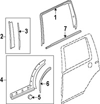 Foto de Moldura de Puerta Original para Land Rover LR3 Land Rover Marca LAND ROVER Nmero de Parte DGP000145PCL