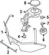 Foto de Elevador de Llanta de Repuesto Original para Land Rover LR3 Land Rover Range Rover Sport Land Rover Marca LAND ROVER Nmero de Parte LR064520