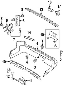 Foto de Tuerca de cubierta de parachoques Original para Land Rover LR3 Land Rover Range Rover Sport Land Rover Range Rover Land Rover Marca LAND ROVER Nmero de Parte DYH500110