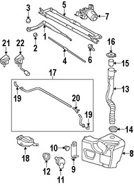 Foto de Motor de Limpiaparabrisas Original para Land Rover Range Rover Sport Land Rover LR3 Land Rover Marca LAND ROVER Nmero de Parte LR075581