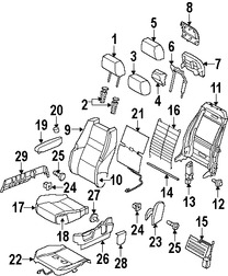 Foto de Bastidor de Respaldo de Asiento Original para Land Rover Range Rover Sport 2006 2007 2008 2009 Marca LAND ROVER Nmero de Parte HFA500680