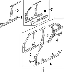 Foto de Pilar B de Carroceria Original para Land Rover Range Rover Sport Marca LAND ROVER Nmero de Parte AME790330