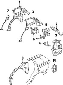 Foto de Panel Lateral Trasero Original para Land Rover Range Rover Sport Marca LAND ROVER Nmero de Parte LR029952