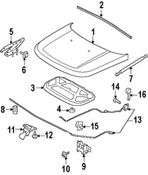 Foto de Cable Abre Capo Original para Land Rover LR2 Marca LAND ROVER Nmero de Parte LR006614