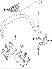 Foto de Guarda lodo Original para Land Rover LR2 Marca LAND ROVER Nmero de Parte LR003324