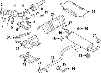 Foto de Protector de Calor Escape Original para Land Rover LR2 Land Rover Marca LAND ROVER Nmero de Parte LR000882