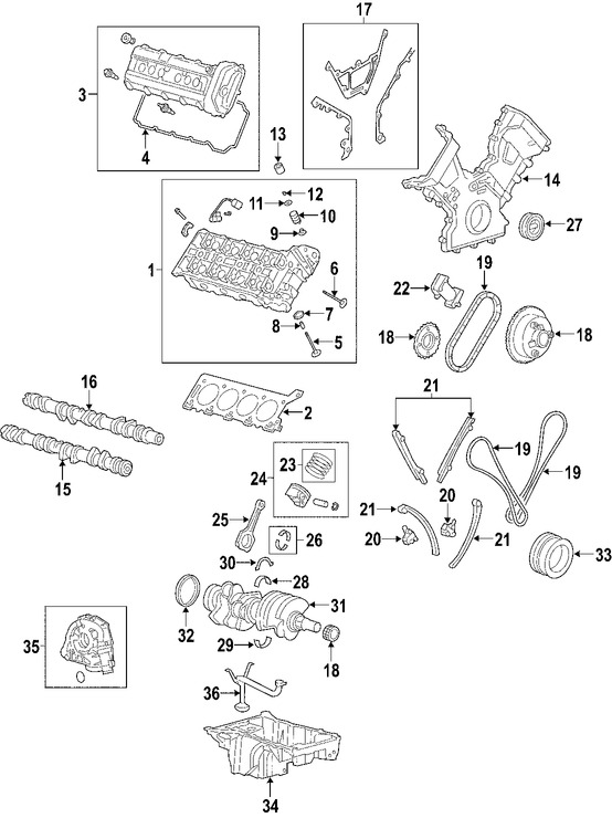 Foto de Juego Completo Empacaduras del Motor Original para Land Rover Range Rover Sport Land Rover Range Rover Marca LAND ROVER Nmero de Parte LR006635