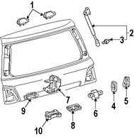 Foto de Motor Accionadro de Cerradura del Baul Original para Toyota Land Cruiser Lexus LX570 Marca LEXUS Nmero de Parte 6935060141