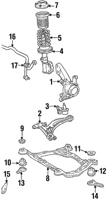 Foto de Puntal de suspensin Original para Toyota Camry 1992 1993 1994 Lexus ES300 1992 1993 1994 Marca LEXUS Nmero de Parte 4851033011