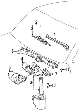 Foto de Motor de Limpiaparabrisas Original para Lexus LS400 1990 1991 1992 Marca LEXUS Nmero de Parte 8511050010