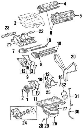 Foto de Empacadura del Mltiple de Admisin Original para Lexus SC400 Lexus LS400 Marca LEXUS Nmero de Parte 1717650021