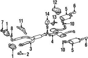 Foto de Sujetador Sistema de Escape Original para Lexus SC400 Toyota Supra Toyota Celica Toyota RAV4 Marca LEXUS Nmero de Parte 1756546010