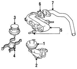 Foto de Empacadura de Vlvula EGR Original para Lexus ES300 1992 1993 Marca LEXUS Nmero de Parte 2562762020