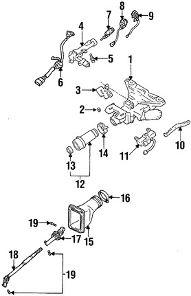 Foto de Cilindro de Encendido Original para Lexus SC300 Lexus SC400 Marca LEXUS Nmero de Parte 6905724060