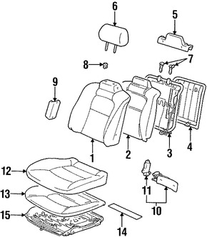 Foto de Guia de Reposacabezas Original para Lexus SC300 Lexus SC400 Marca LEXUS Nmero de Parte 7193024010A2