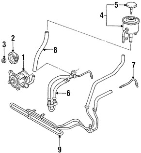 Foto de Manguera de Presin Direccin hidrulica Original para Lexus LX450 Toyota Land Cruiser Marca LEXUS Nmero de Parte 4441160430