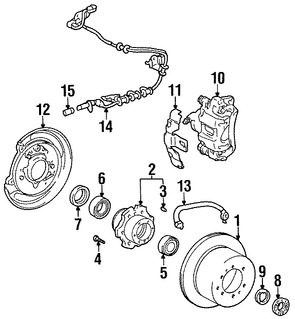 Foto de Tuerca de Eje Original para Lexus LX450 Toyota Land Cruiser Toyota Pickup Marca LEXUS Nmero de Parte 4242760021