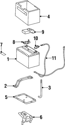 Foto de Cable de batera Original para Lexus ES300 1999 2000 2001 Marca LEXUS Nmero de Parte 8212333010