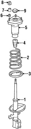 Foto de Tapa Puntal De Suspensin Original para Lexus Toyota Marca LEXUS Nmero de Parte 4875306011