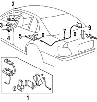 Foto de Cable de Antena de Telfono Mvil Original para Lexus GS300 1998 1999 2000 Lexus GS400 1998 1999 2000 Marca LEXUS Nmero de Parte 8676050040