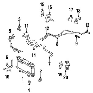 Foto de Manguera de Enfriado de Aceite Transmisin Automtica Original para Lexus LX470 Toyota Land Cruiser Marca LEXUS Nmero de Parte 3294360210