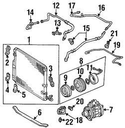 Foto de Manguera Descarga Refrigerante Aire Acondicionado Original para Lexus LX470 2005 2006 2007 Toyota Land Cruiser 2005 2006 2007 Marca LEXUS Nmero de Parte 8871160471