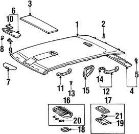 Foto de Lente de luz del domo Original para Toyota 4Runner Toyota Land Cruiser Toyota Highlander Lexus LX470 Lexus ES300 Lexus RX300 Marca LEXUS Nmero de Parte 8124132031