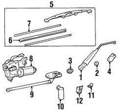 Foto de Motor Limpiaparabrisas Vidrio Trasero Original para Lexus LX470 Toyota Land Cruiser Marca LEXUS Nmero de Parte 8508060170