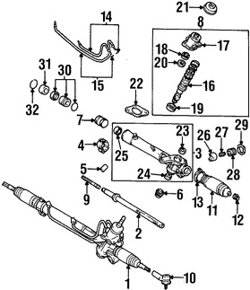 Foto de Linea de Presin Direccin Hidrulica Original para Lexus RX300 1999 2000 Marca LEXUS Nmero de Parte 4441848020