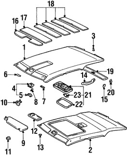 Foto de Luz de techo Original para Lexus RX300 Lexus LX470 Toyota Land Cruiser Marca LEXUS Nmero de Parte 8124022120B1