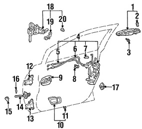 Foto de Bisagra de puerta Original para Toyota Lexus Scion Marca LEXUS Nmero de Parte 6871012151