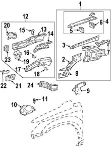 Foto de Protector de Guardafangos Original para Toyota Lexus Marca LEXUS Nmero de Parte 5373706040