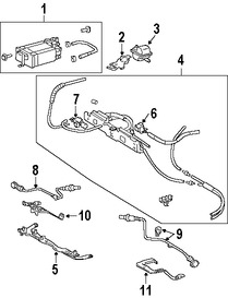 Foto de Valvula Retardo Vacio EGR Original para Lexus RX330 Lexus RX400h Toyota Highlander Toyota Sienna Toyota Solara Scion tC Marca LEXUS Nmero de Parte 9091012259