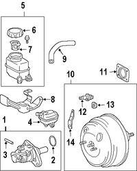 Foto de Cilindro Maestro de Freno Original para Lexus RX330 2004 2005 2006 Lexus RX350 2007 2008 2009 Marca LEXUS Nmero de Parte 470280E010