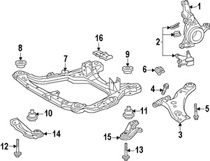 Foto de Tornillo de Brazo de Control de Suspension Original para Lexus RX350 Lexus ES350 Lexus ES300h Lexus  Toyota Avalon Marca LEXUS Nmero de Parte 9008010376