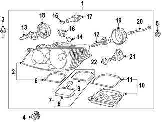 Foto de Portalampara de Luz de Parqueo Original para Lexus IS300 2002 2003 2001 2004 2005 Marca LEXUS Nmero de Parte 9007560030