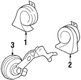 Foto de Claxon / Corneta / Bocina / Pito Original para Lexus IS300 2001 2002 2003 2004 2005 Marca LEXUS Nmero de Parte 8652051010