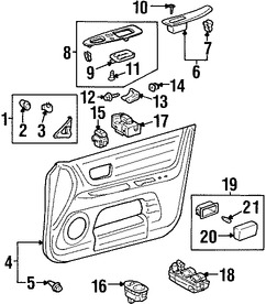 Foto de Interruptor de Espejo Retrovisor Exterior Original para Lexus IS300 Toyota Celica Marca LEXUS Nmero de Parte 8487020110