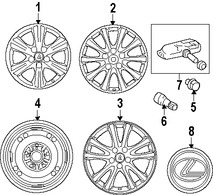 Foto de Tuerca de la Rueda Original para Lexus Toyota Scion Marca LEXUS Nmero de Parte 9094201033