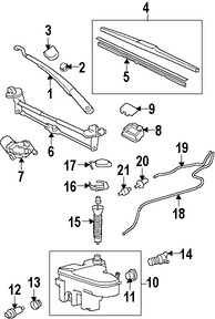 Foto de Sensor de Nivel de Lquido Limpiaparabrisas Original para Lexus Toyota Marca LEXUS Nmero de Parte 8539730400