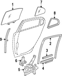 Foto de Regulador de Vidrio Automatico Original para Lexus Marca LEXUS Nmero de Parte 6980322200