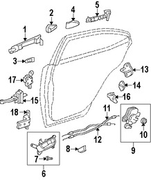 Foto de Bisagra de puerta Original para Scion Lexus Toyota Marca LEXUS Nmero de Parte 6876020122