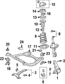 Foto de Tornillo y Arandela de Rtula de Suspensin Original para Lexus ES300 2002 2003 Lexus ES330 2004 Marca LEXUS Nmero de Parte 9017912052